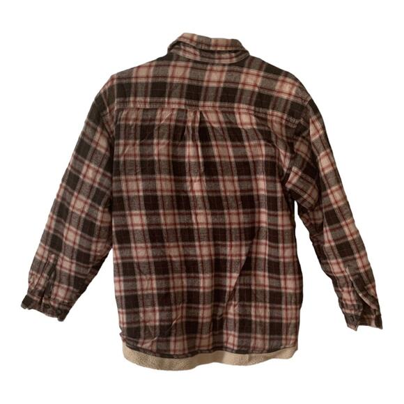 Levis mens large fleece lined plaid jacket gorp cool red black lumberjack outdoo - Picture 2 of 11